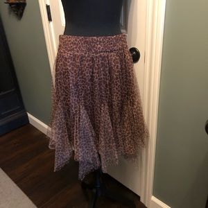 Rodeo Quincy “Oddy” brand Leopard Layered Tulle skirt.  Size XL. NWT